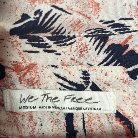 FREE PEOPLE We The Free It's A Vibe Button Down Top Tunic Sz M {3Y51} - Picture 5 of 6